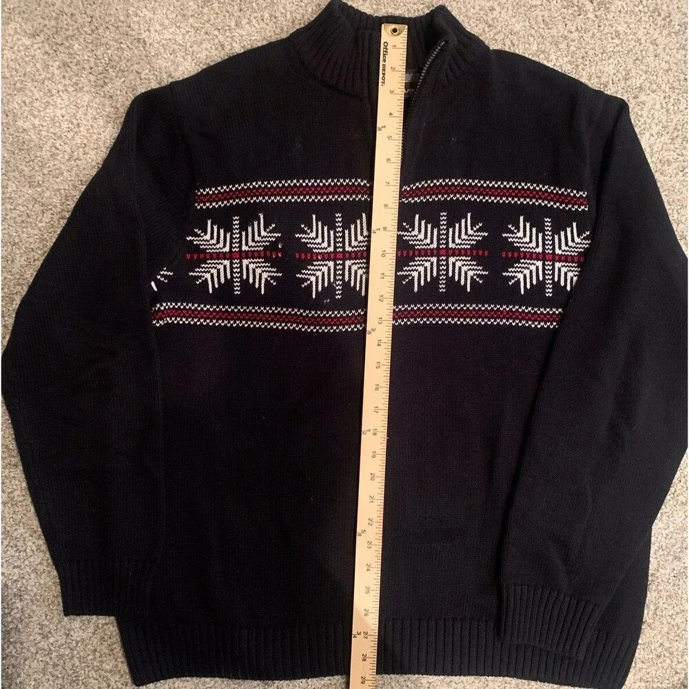 Chaps Men’s Fair Isle Snowflake Sweater Size XL/TG/EG‎  Nordic Ski Winter Hike